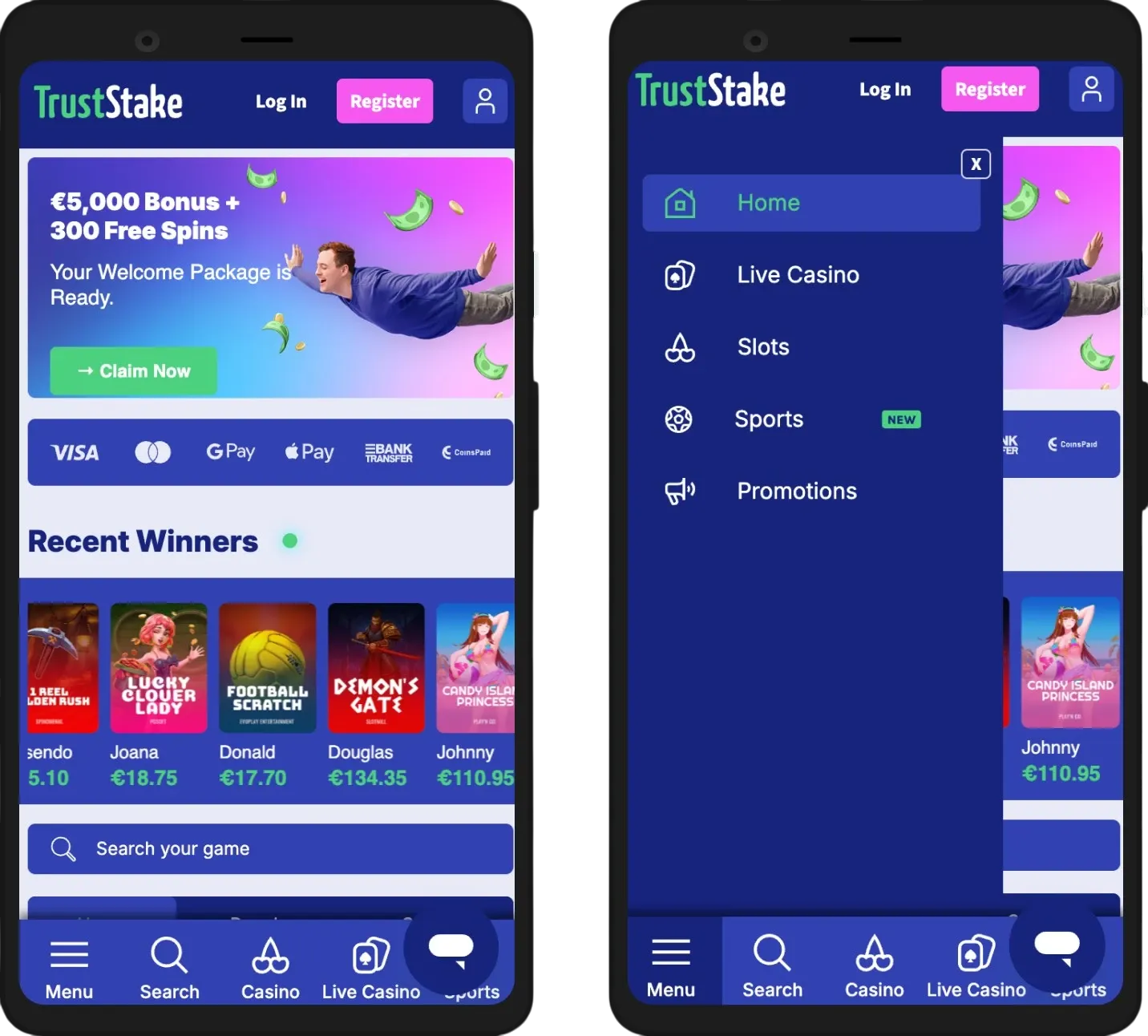 Trust Stake Casino mobile version – Play slots and bet on your smartphone